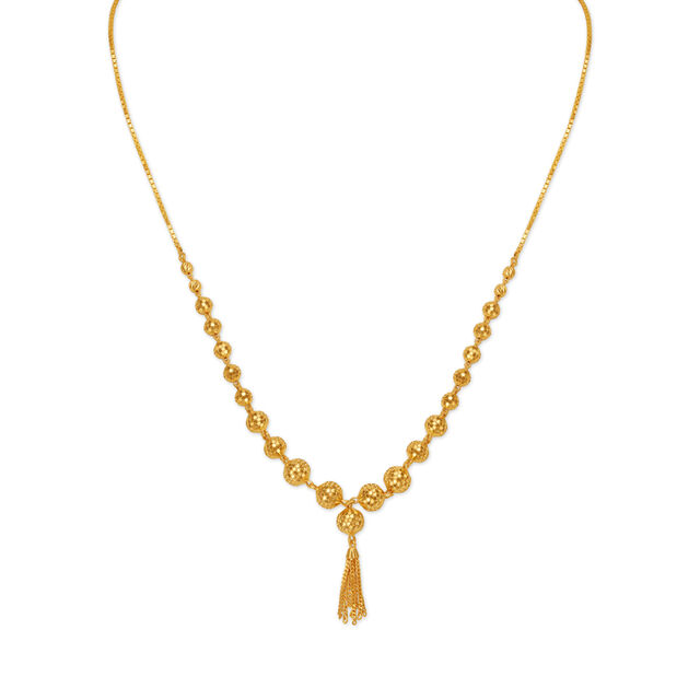 Shining Hanging Bead Gold Chain,,hi-res