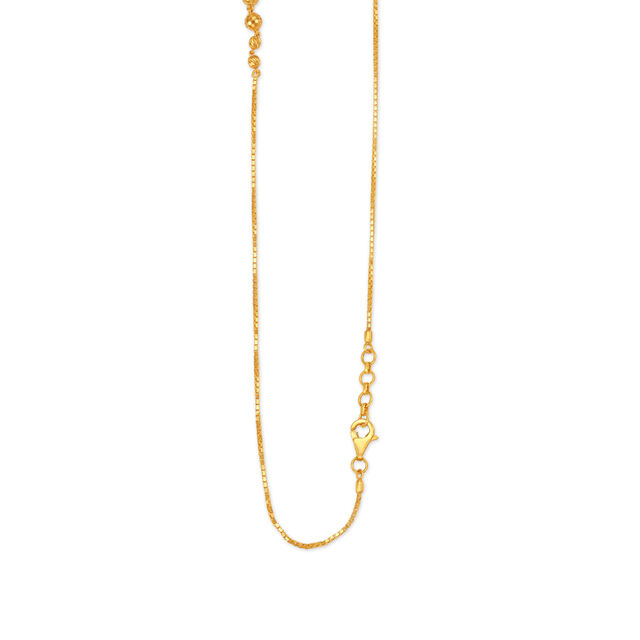 Shining Hanging Bead Gold Chain,,hi-res