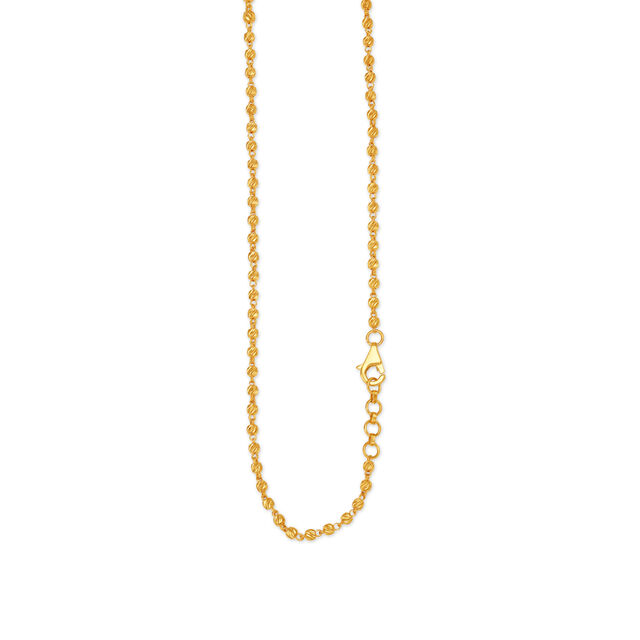 Sleek Artistic Bead Gold Chain