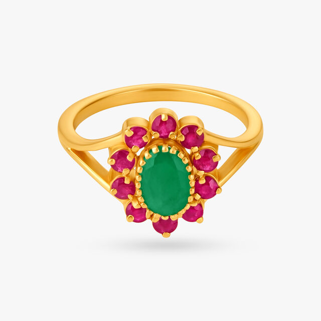 Remarkable Floral Gold Ring
