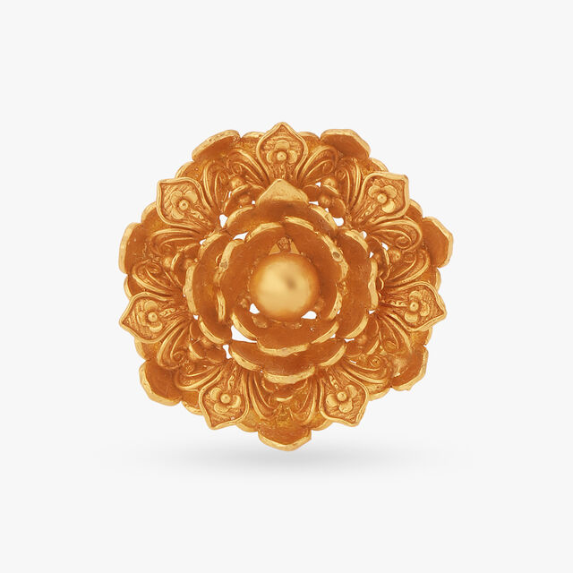 Floral Radiance Adjustable Finger Ring