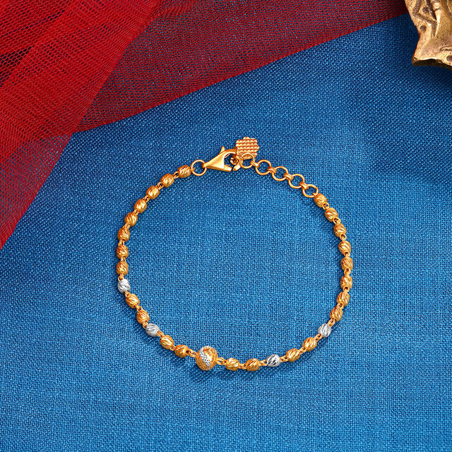Beaded Dual Tone Bracelet 