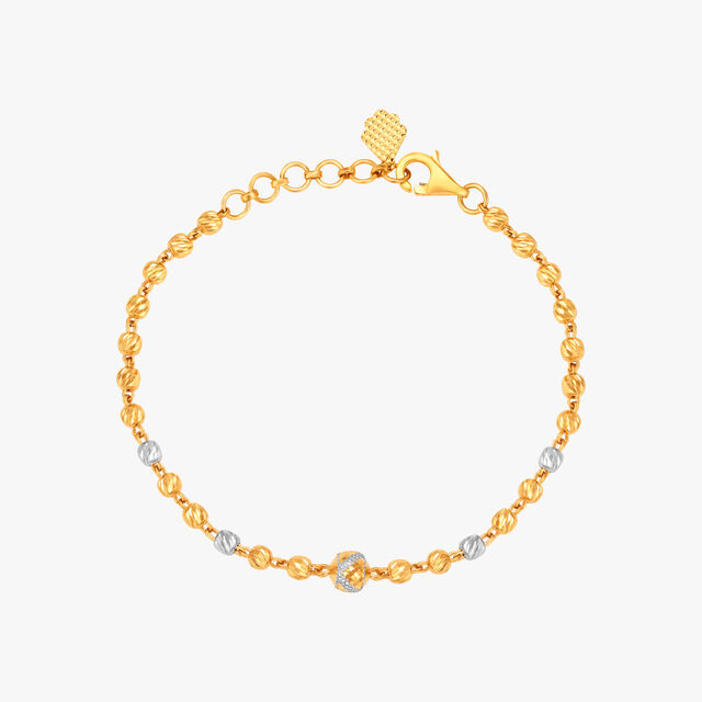 Beaded Dual Tone Bracelet 2