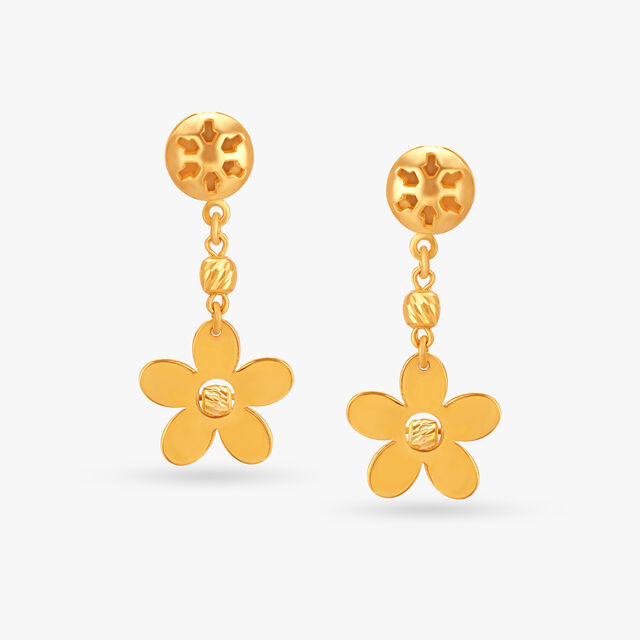 Stylish Floral Drop Earrings,,hi-res 
