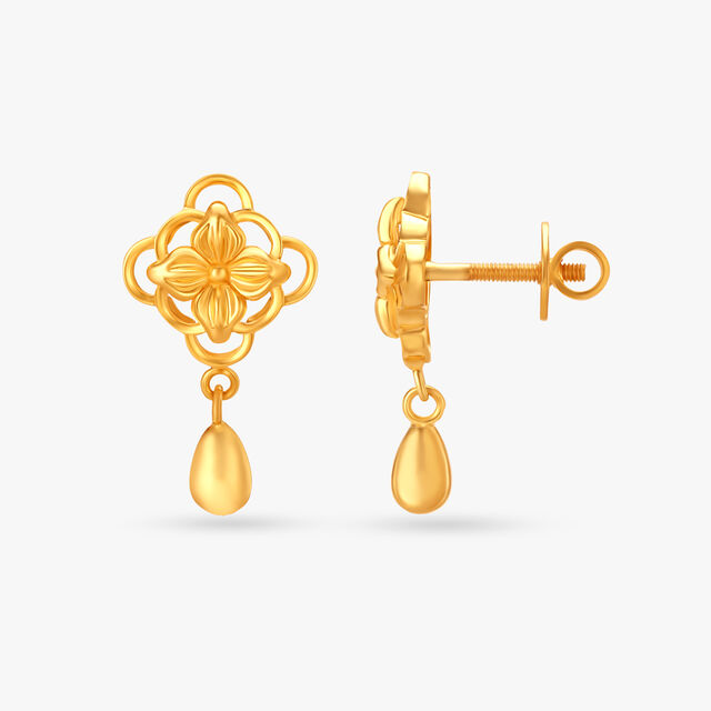Dazzling Floral Drop Earrings,,hi-res
