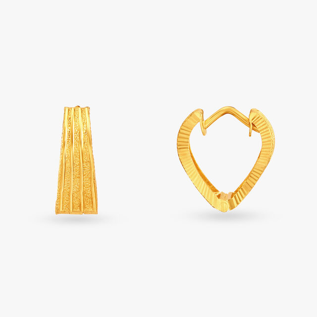 Textured Bold Gold Hoop Earrings