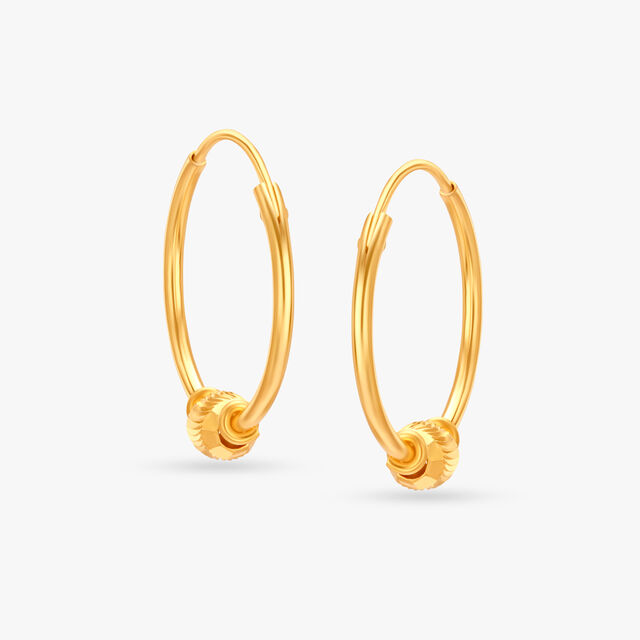 Chic Rajkot Bead Hoop Earrings