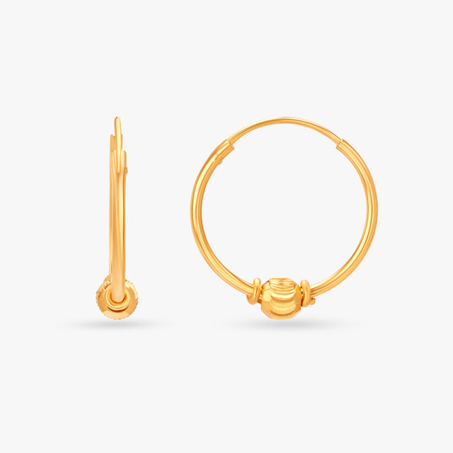 Chic Rajkot Bead Hoop Earrings