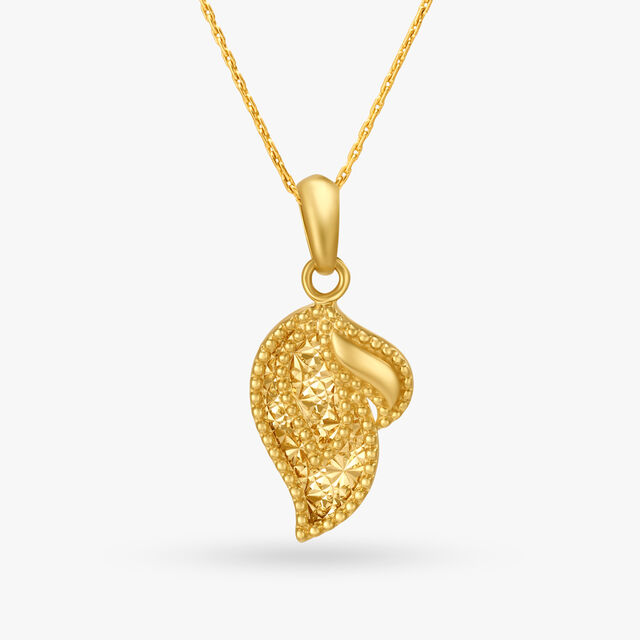 Dual Tone Leaf Pendant 