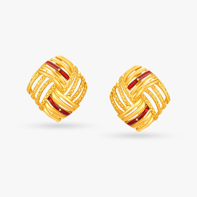 Stylish Criss-Cross Stud Earrings 