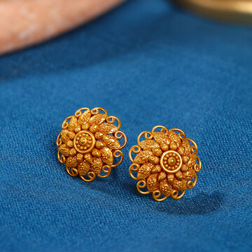 Antique Floral Stud Earrings