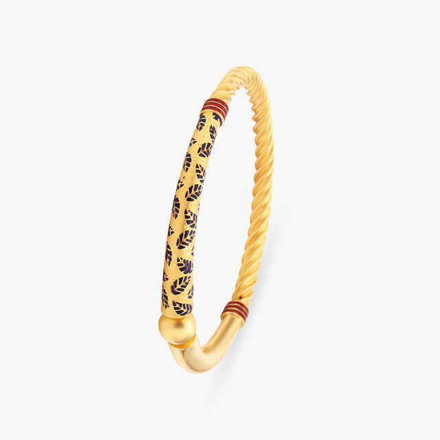 Intricate Leaf Motif Bangle