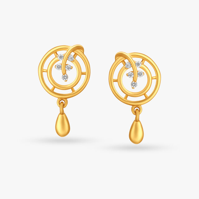 Delicate Plant Drop Earrings 