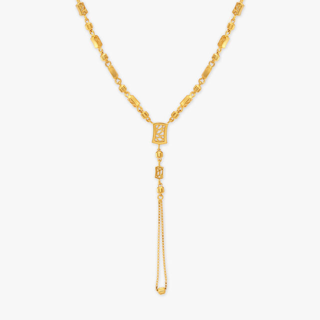 Intricate Gold Pendant with Chain