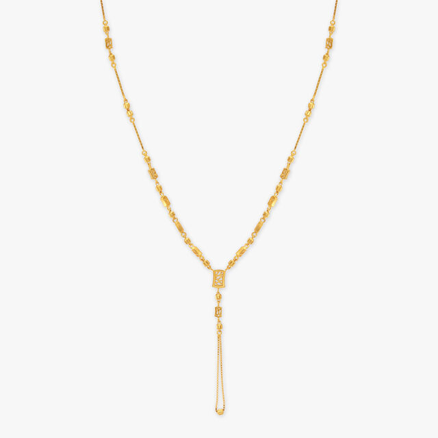 Intricate Gold Pendant with Chain