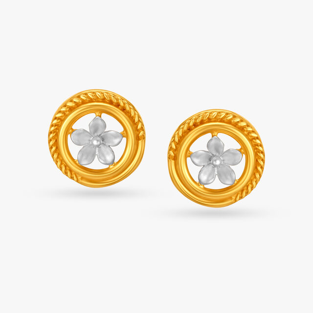 Radiant Floral Stud Earrings 