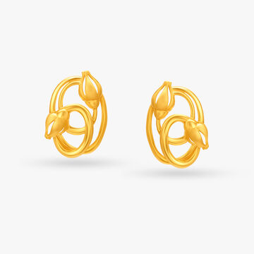 Crossover Leaves Stud Earrings