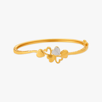 Golden Symphony of Hearts Bangle