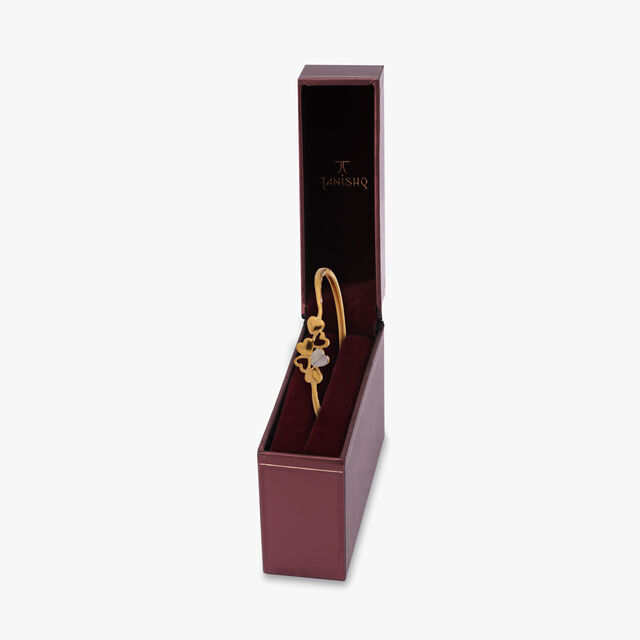 Golden Symphony of Hearts Bangle