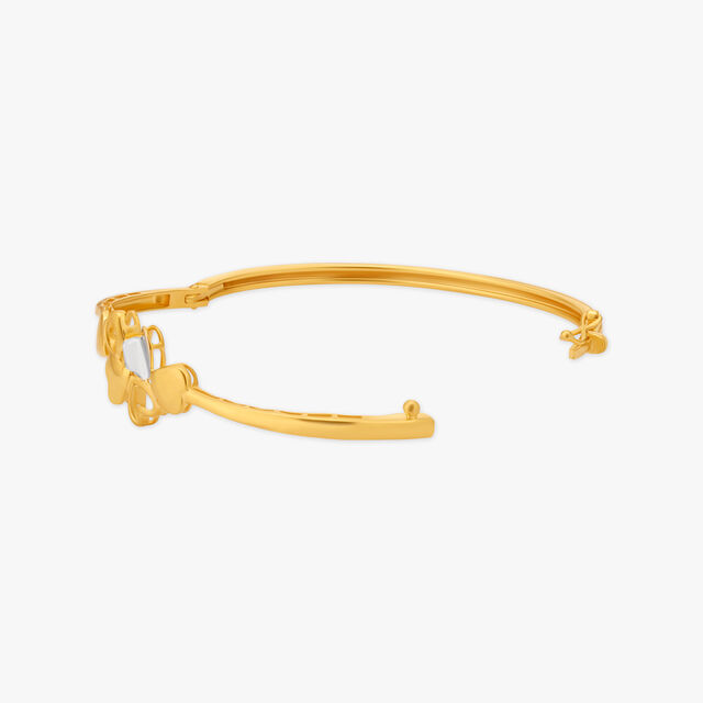 Golden Symphony of Hearts Bangle