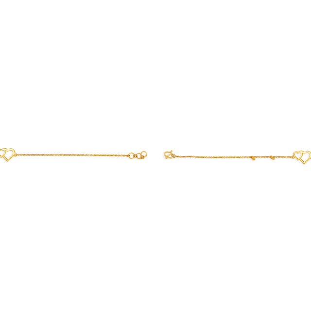 Winsome Dual Heart Gold Bracelet,,hi-res 3