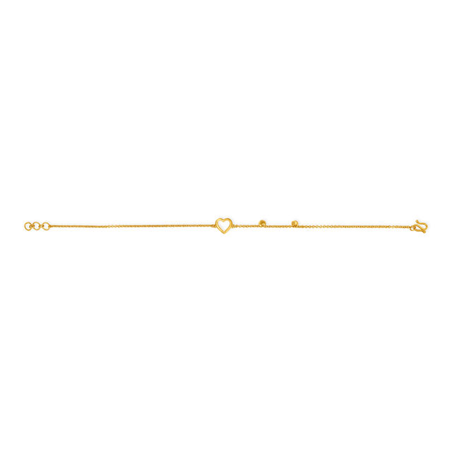 Dazzling Heart Design Gold Bracelet
