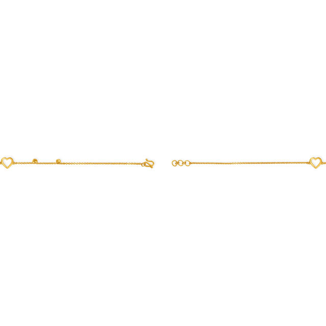 Dazzling Heart Design Gold Bracelet
