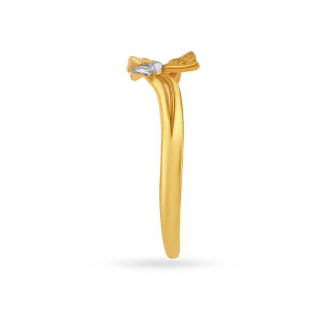 Triple Leaf Gold Finger Ring,,hi-res