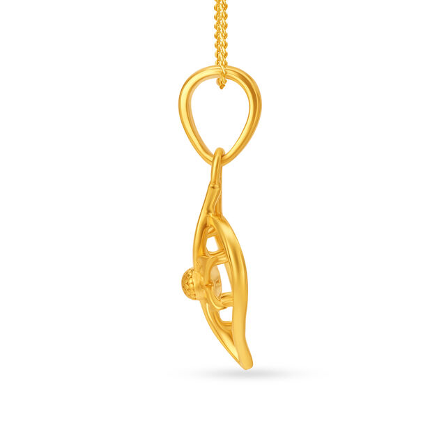 Stylish Floral Gold Pendant 2