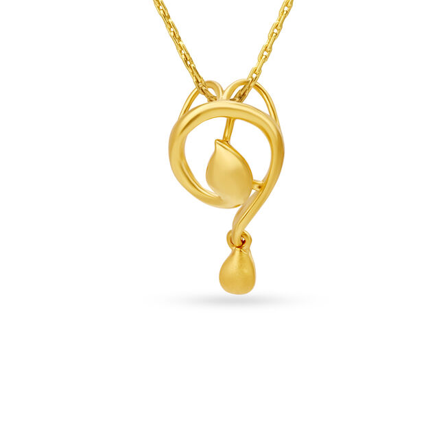 Modern Aesthetic Gold Pendant 