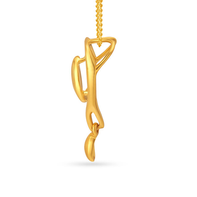 Modern Aesthetic Gold Pendant 2