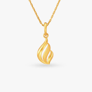 Golden Flame Pendant