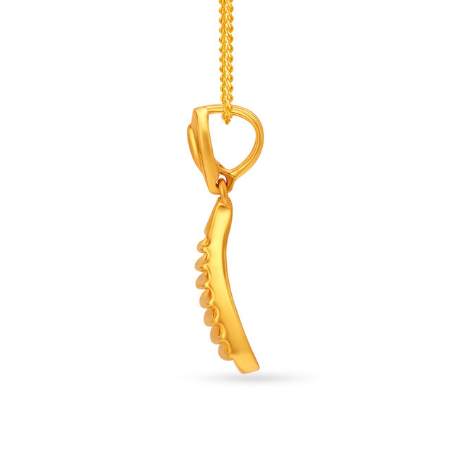 Modern Teardrop Gold Pendant 2