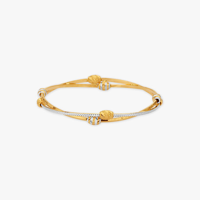 Intertwined Gold Bangle 