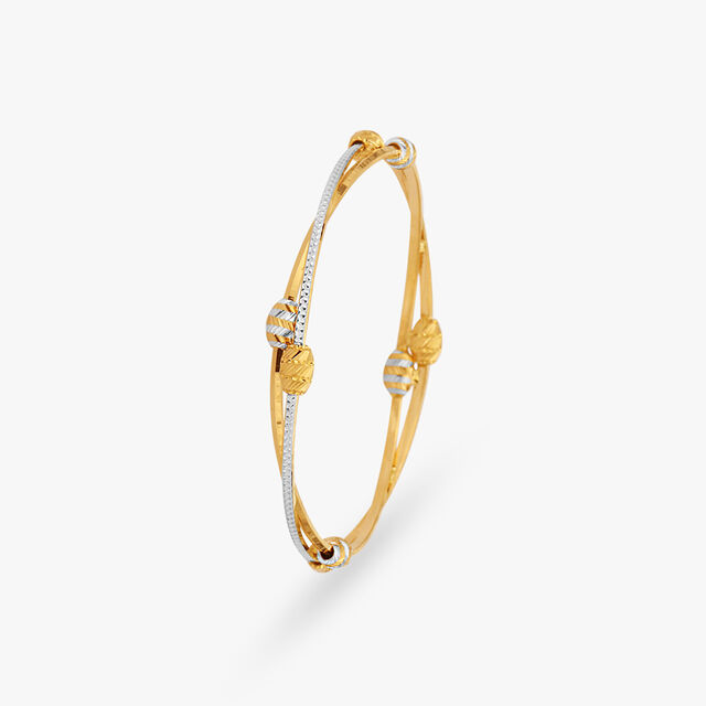 Intertwined Gold Bangle 2