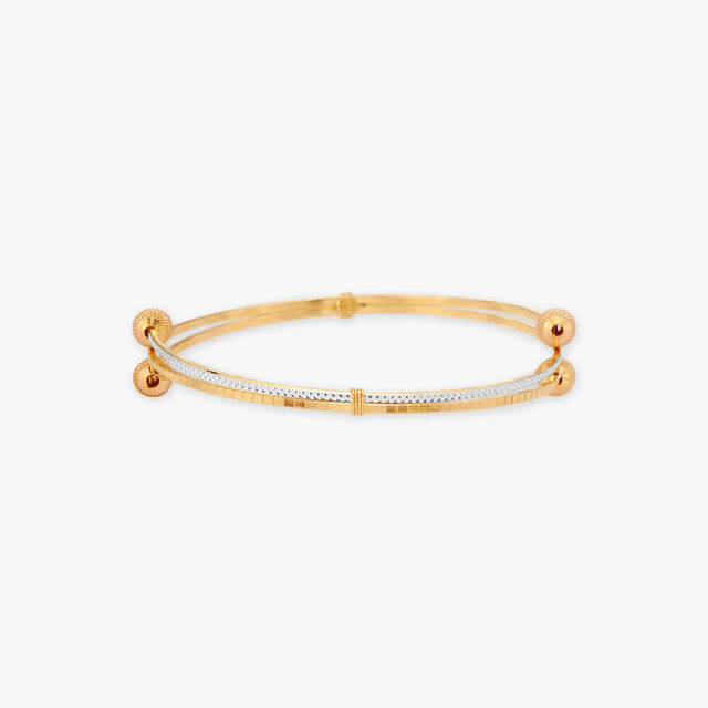 Asymmetry Chic Gold Bangle 