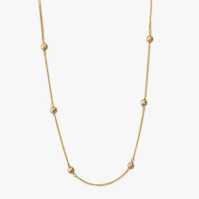 Graceful Beaded Gold Chain