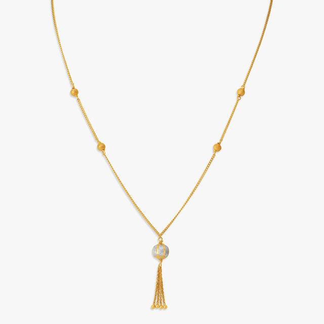 Bead and Tassels Diamond Pendant with Chain,,hi-res