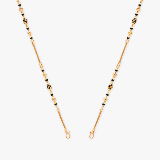 Elegant Golden Beaded Mangalsutra