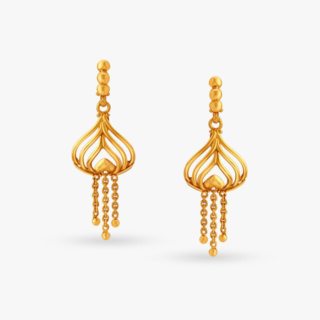 Leafy Tassels Drop Earrings 3