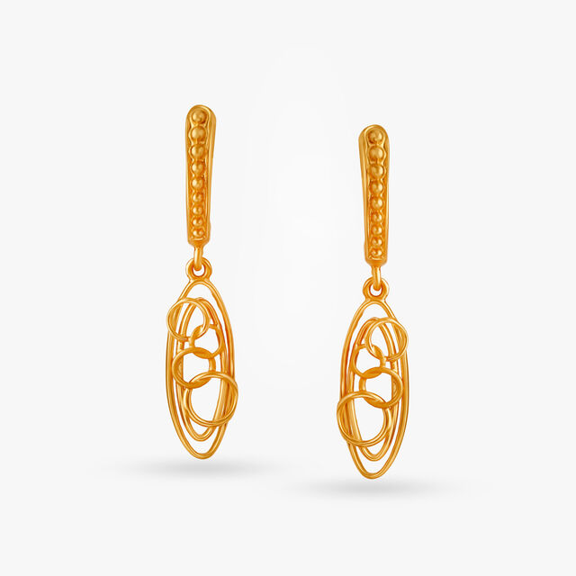 Subtle Contemporary Drop Earrings 