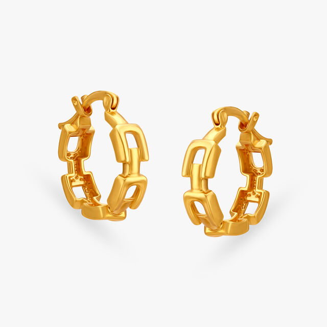 Charming Link Hoop Earrings