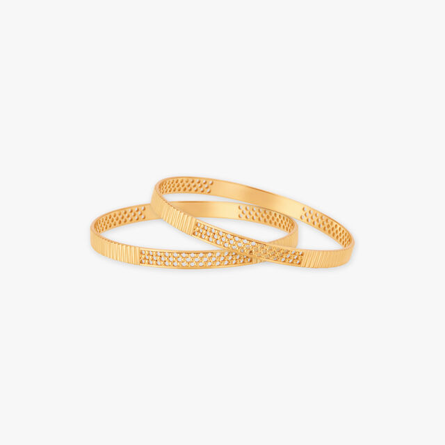 Sophisticated Gold Bangles