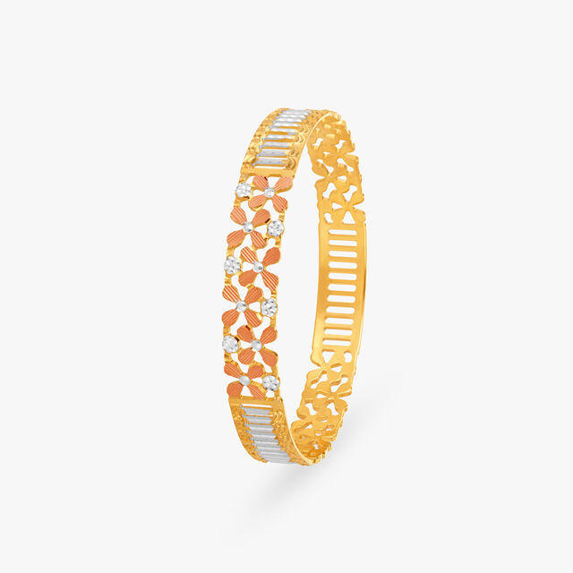 Charming Dual Tone Bangle,,hi-res 2