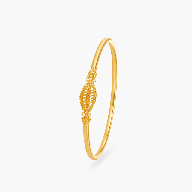 Charming Leaf Bangle,,hi-res
