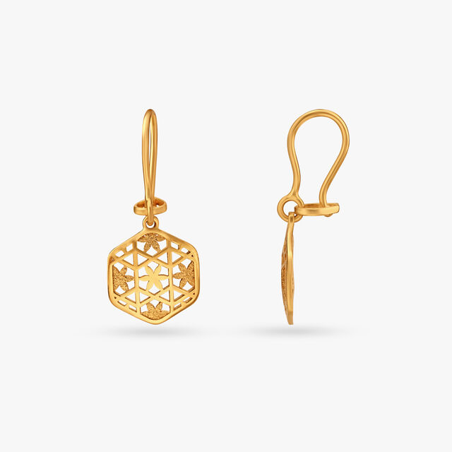 Hexagonal Pendant and Earrings Set 6