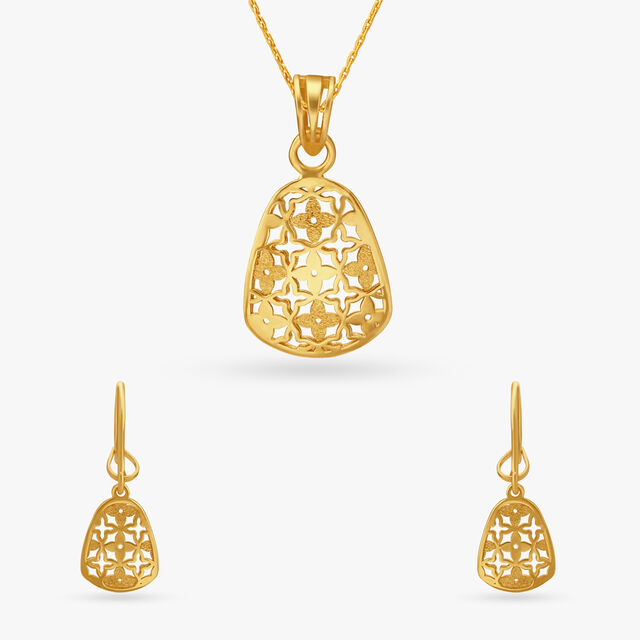 Chic Pendant and Earrings Set 