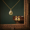 Charming Enamel Pendant and Earrings Set,,hi-res 