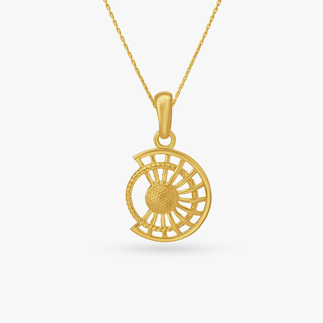 Tanishq Gold Pendant and Earrings Set 2
