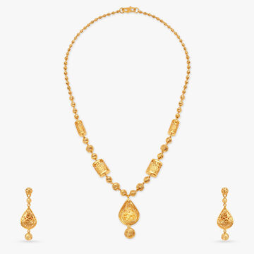 Glamorous Gilt Necklace Set